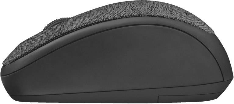 Trust Yvi Fabric Funk Maus Optisch Schwarz, Grau
