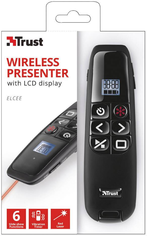 Trust Elcee Funk Presenter inkl. Laserpointer, integriertes Display