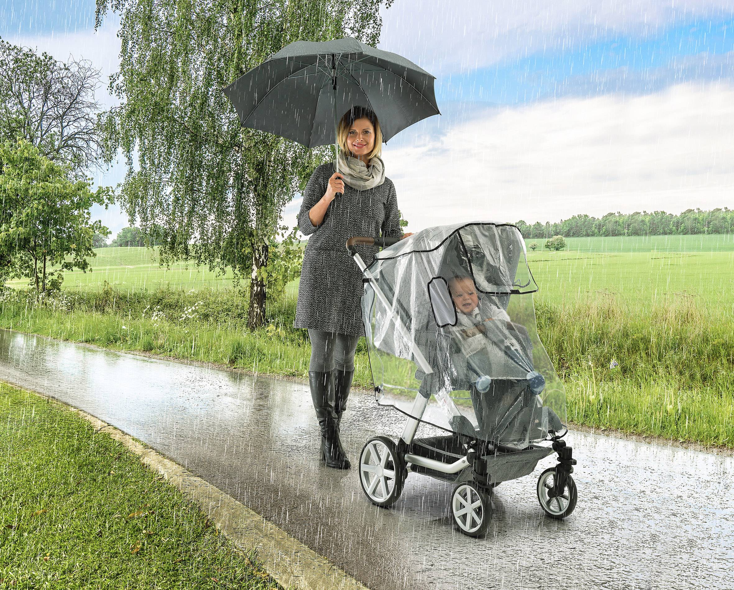 reer Regenschutz für Buggys und Sportwagen RainCover Active