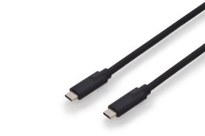 Zwei schwarze USB-C-Kabel mit Steckern.