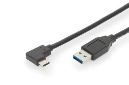 LINK Kabel USB-Kabel USB 3.2 Gen1 (USB 3.0 / USB 3.1 Gen1) USB-C® Stecker, USB-A Stecker 1.00 m Schwarz doppelt geschirmt AK-300147-010-S