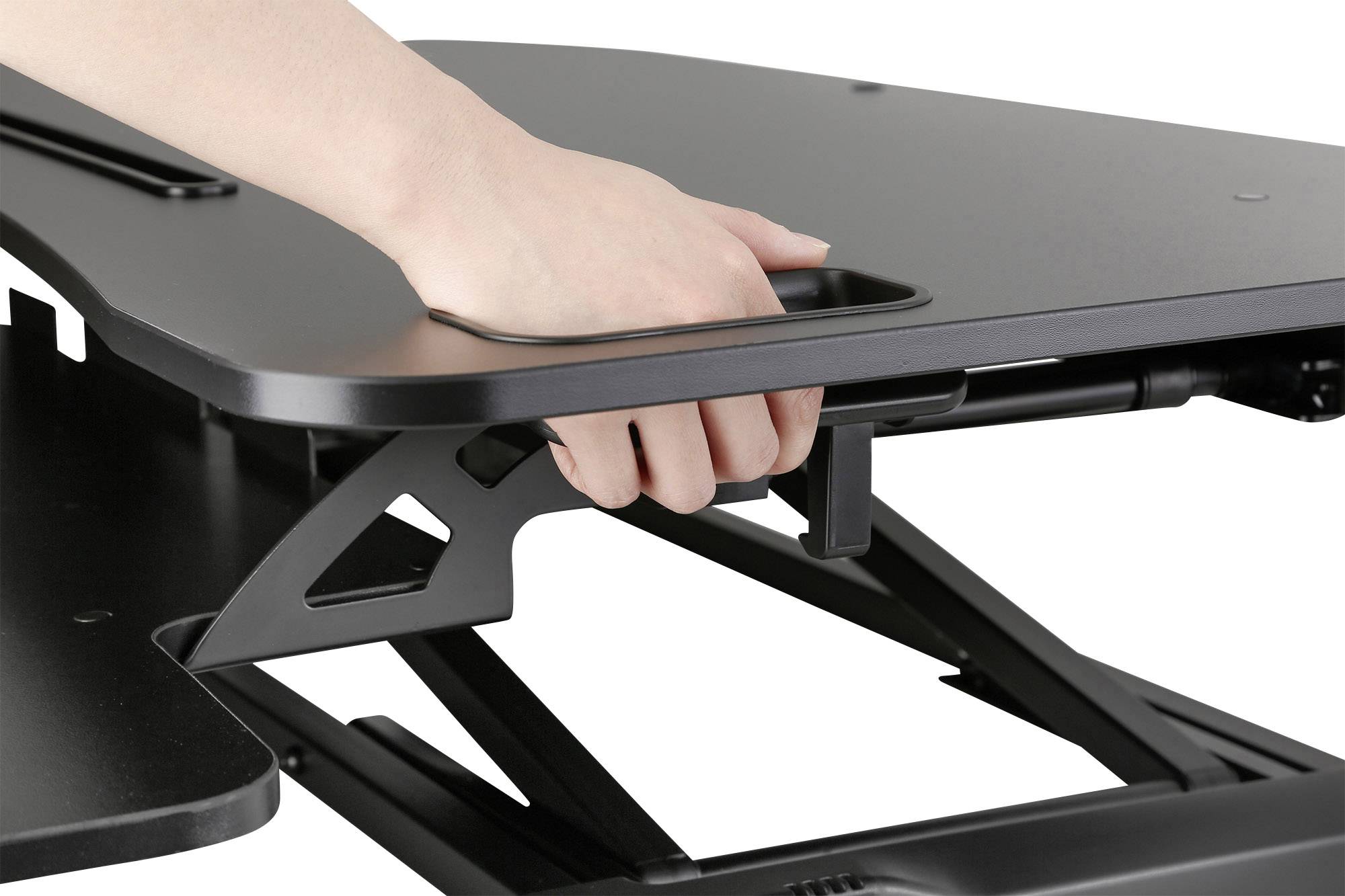 Digitus DA-90380-1 Sitz-Steh-Schreibtischaufsatz Höhen-Bereich: 100 bis 500mm Schwarz