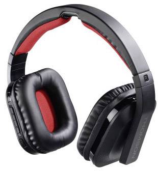 Thomson WHP5407 Funk TV Over Ear Kopfhörer Over Ear Lautstärkeregelung, DAB+ Radio Schwarz, Rot