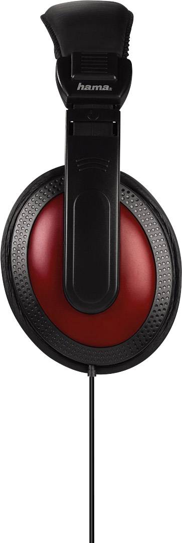 Hama Basic4Music Over Ear Kopfhörer kabelgebunden Schwarz, Rot