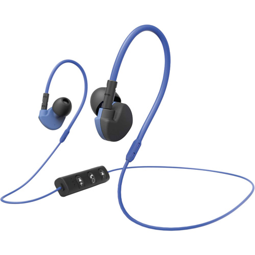 Hama Active BT pour le sport Écouteurs intra-auriculaires Bluetooth bleu micro-casque, volume réglable, résistant à la sueur