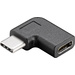 Goobay USB 3.0 Adapter [1x USB-C™ Buchse - 1x USB-C™ Stecker] Adapter USB-C™ auf USB-C™ 90°, schwarz