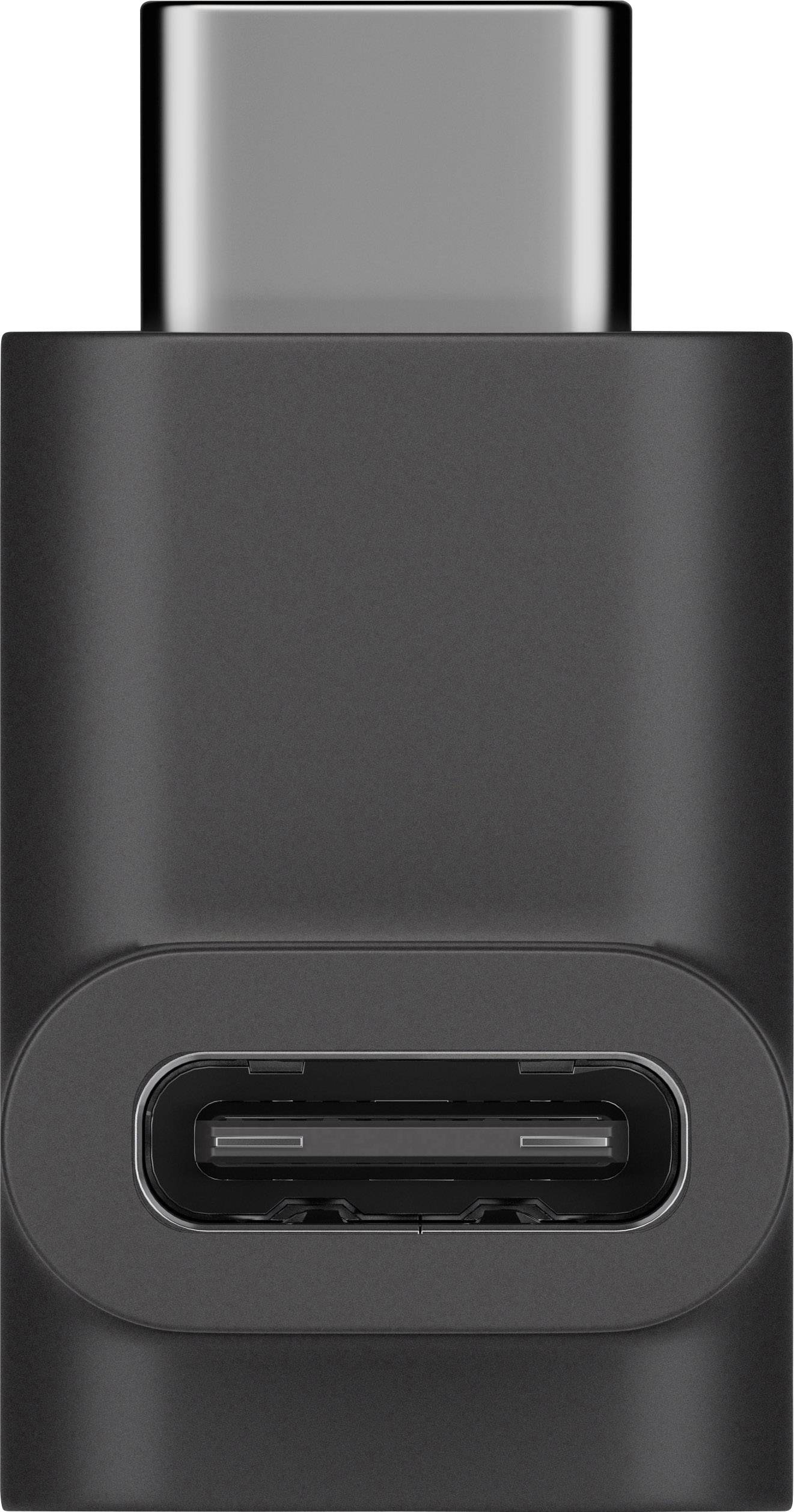 Goobay USB 3.2 Gen 1 (USB 3.0) Adapter [1x USB-C® Buchse - 1x USB-C® Stecker] Adapter USB-C™ auf USB-C™ 90°, schwarz