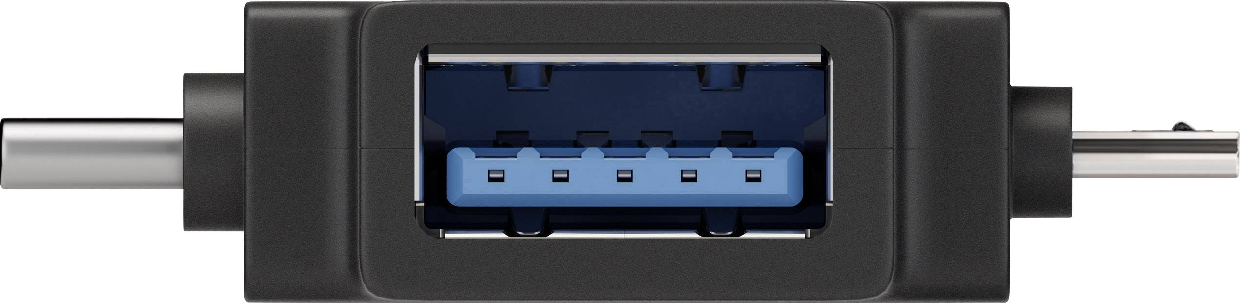 goobay USB-A - USB Mic.-B,USB-C T-Ada SW