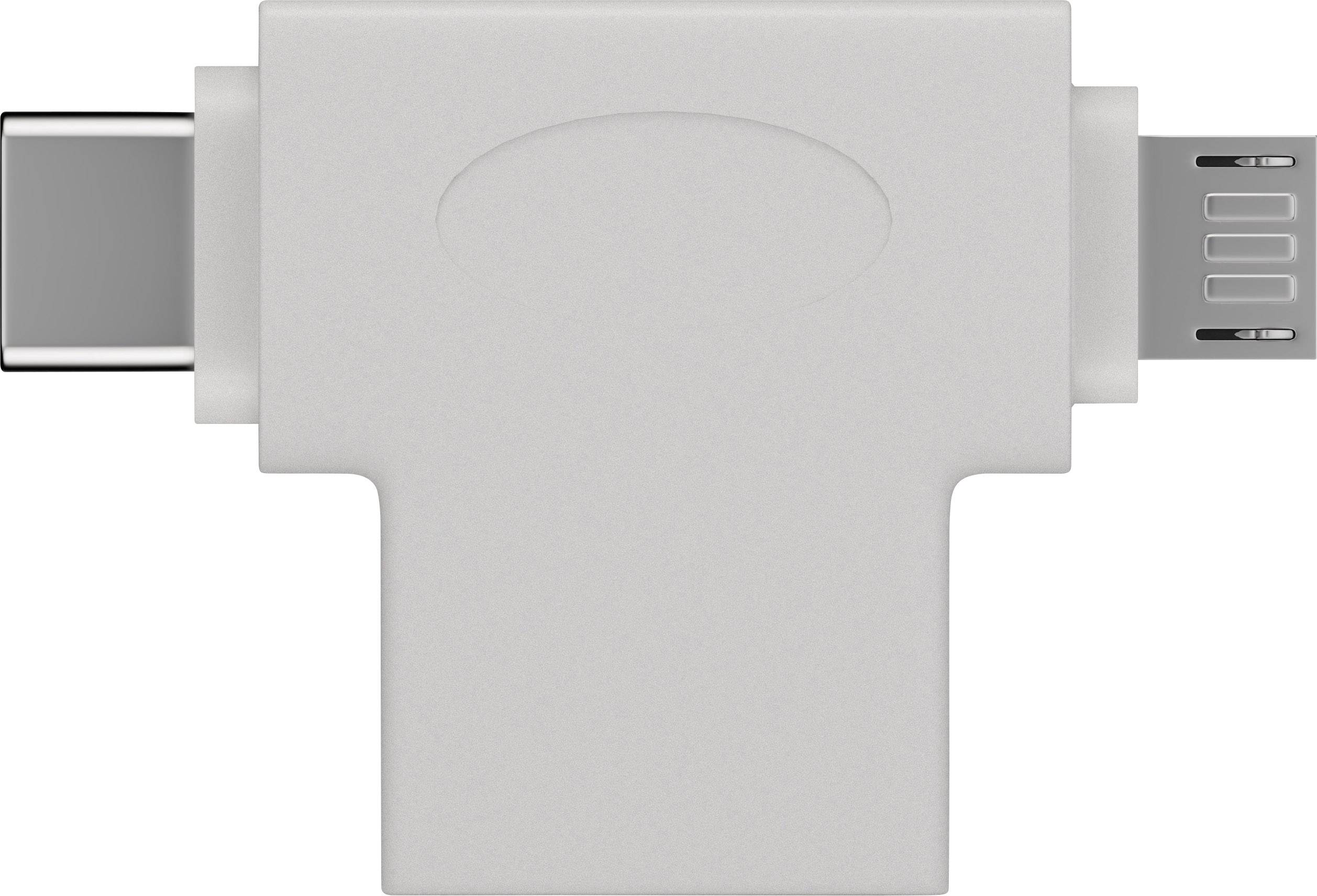 Goobay USB 3.2 Gen 1 (USB 3.0) T-Adapter [1x USB 3.2 Gen 1 Buchse B (USB 3.0) - 2x USB 2.0 Stecker Micro-B, USB-C® Stecker] T-Adapter USB-A auf USB