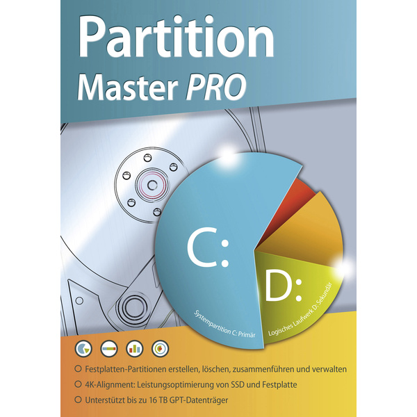 Partition Master PRO Vollversion, 1 Lizenz Windows Systemoptimierung