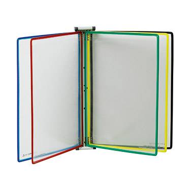 Tarifold Sichttafelwandhalter Blau, Gelb, Grün, Rot, Schwarz DIN A4 Anzahl der mitgelieferten Sichttafeln 5