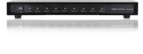 Digitus DS-43302 8 Port HDMI-Splitter Metallgehäuse, Ultra HD-fähig, mit Aluminiumgehäuse, LED-An