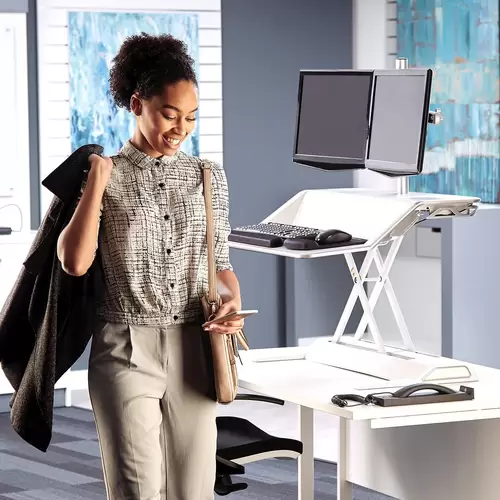 Fellowes Lotus™ Workstation Sitz-Steh-Schreibtischaufsatz Höhen-Bereich: 0 bis 432 mm Weiß Fellowes Lotus™ Workstation Sitz-Steh-Schreibtischaufsatz Höhen-Bereich: 0 bis 432 mm Weiß