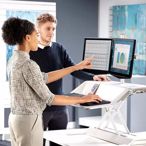 Fellowes Lotus™ Workstation Sitz-Steh-Schreibtischaufsatz Höhen-Bereich: 0 bis 432 mm Weiß Fellowes Lotus™ Workstation Sitz-Steh-Schreibtischaufsatz Höhen-Bereich: 0 bis 432 mm Weiß