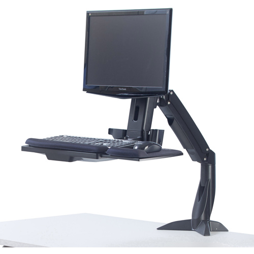 Fellowes Easy Glide™ Sitz-Steh-Schreibtischaufsatz Höhen-Bereich: 0 bis 433mm Schwarz