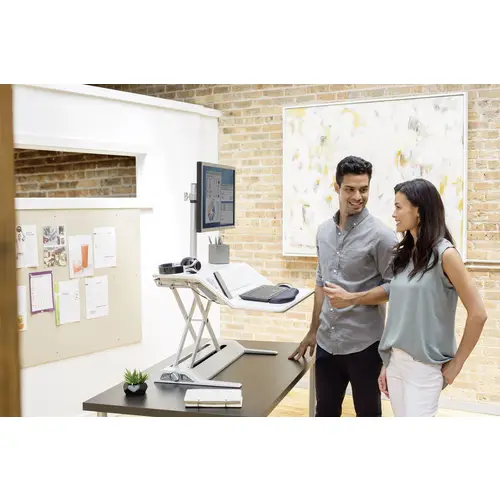 Fellowes Lotus™ DX Workstation Sitz-Steh-Schreibtischaufsatz Höhen-Bereich: 0 bis 432 mm Weiß Fellowes Lotus™ DX Workstation Sitz-Steh-Schreibtischaufsatz Höhen-Bereich: 0 bis 432 mm Weiß