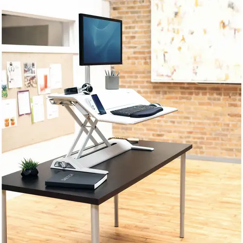 Fellowes Lotus™ DX Workstation Sitz-Steh-Schreibtischaufsatz Höhen-Bereich: 0 bis 432 mm Weiß Fellowes Lotus™ DX Workstation Sitz-Steh-Schreibtischaufsatz Höhen-Bereich: 0 bis 432 mm Weiß