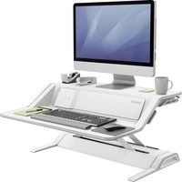 Fellowes Lotus™ DX Workstation Sitz-Steh-Schreibtischaufsatz Höhen-Bereich: 0 bis 432 mm Weiß Fellowes Lotus™ DX Workstation Sitz-Steh-Schreibtischaufsatz Höhen-Bereich: 0 bis 432 mm Weiß