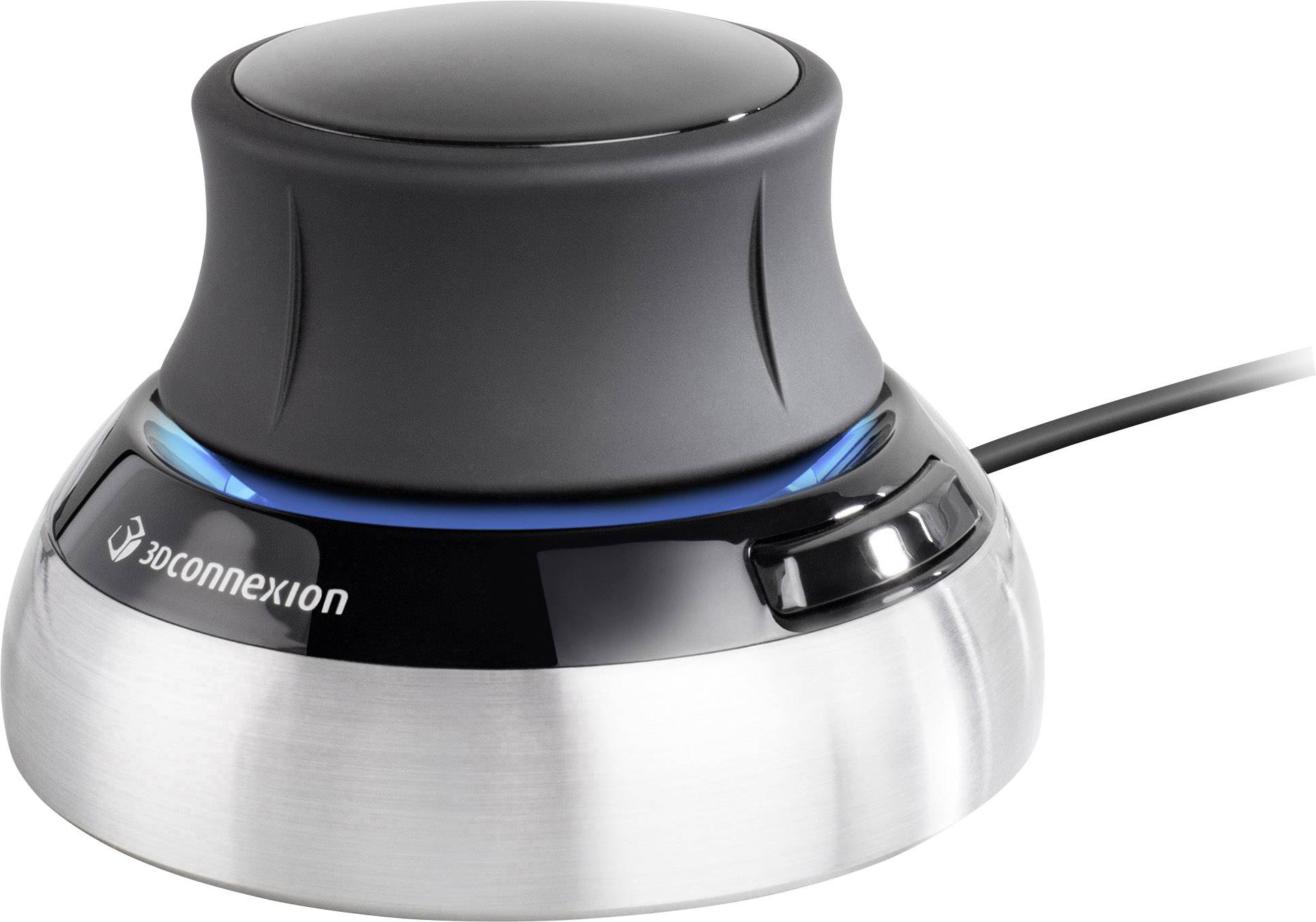 3Dconnexion SpaceMouse Compact 3D-Maus USB Optisch Schwarz, Silber 2 Tasten