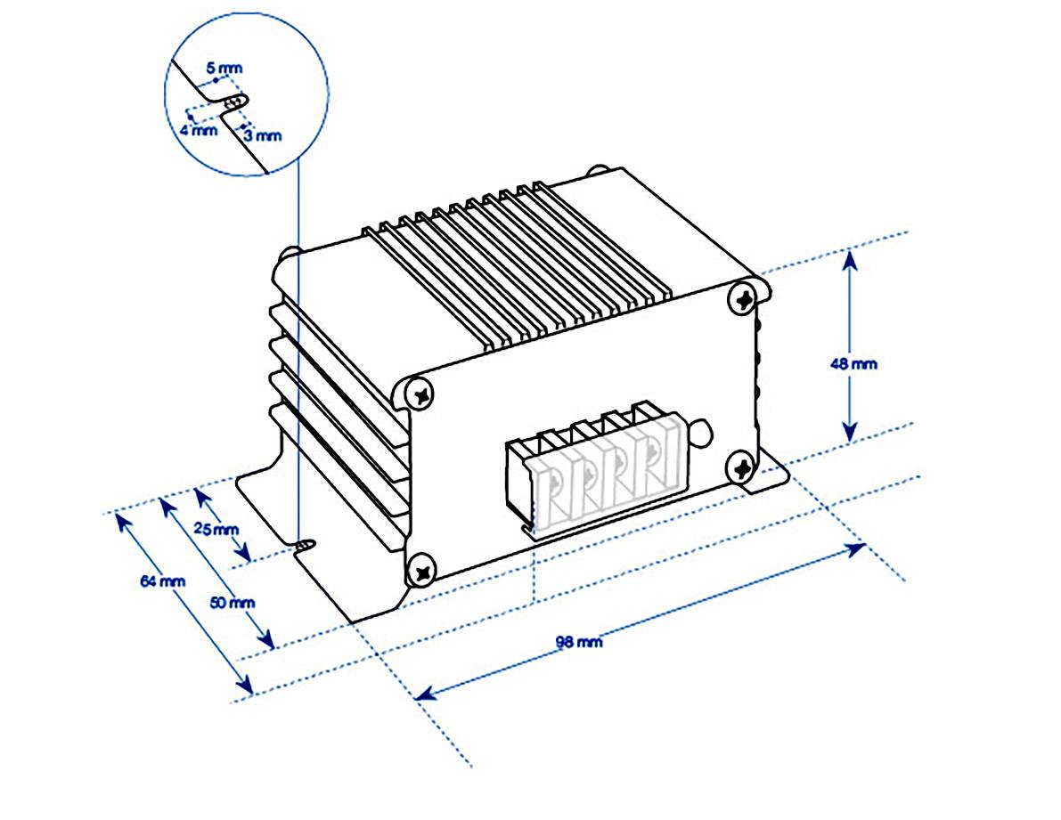Mascot Battery 5060 DC/DC-Wandler 24 V/DC - 12 V/DC/3A 41W