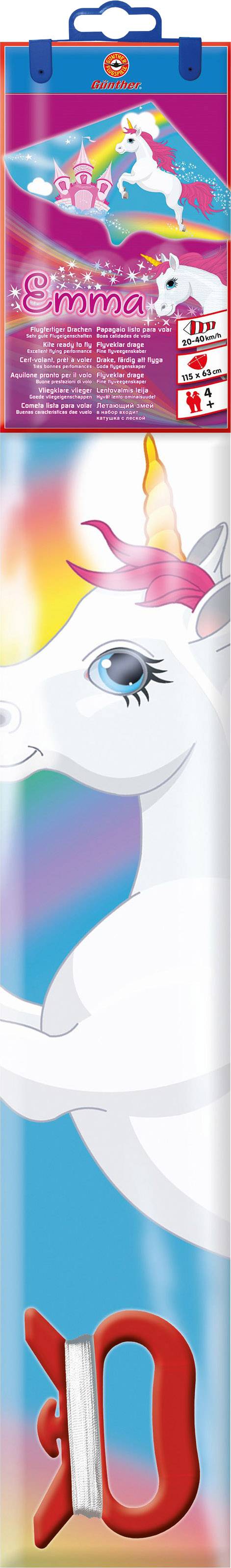 Günther Flugspiele Einleiner Drachen Emma Spannweite (Details) 1150mm Windstärken-Eignung 4 - 6 bft