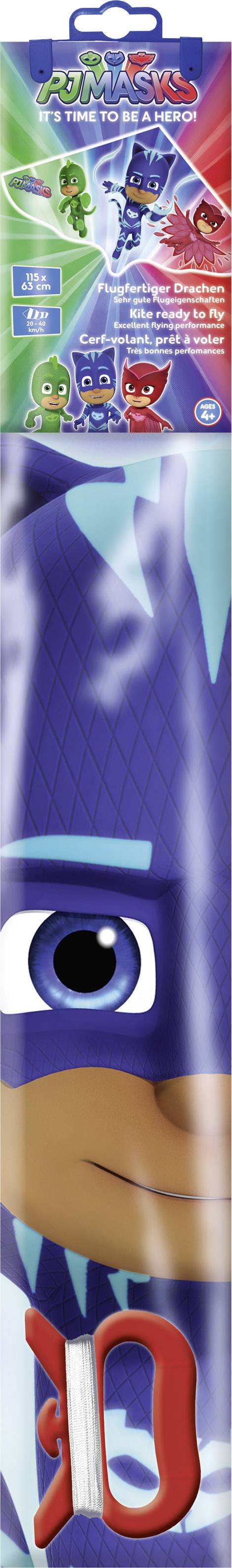 Günther Flugspiele Einleiner Drachen PJ Masks Spannweite 1150 mm Windstärken-Eignung 4 - 6 bft