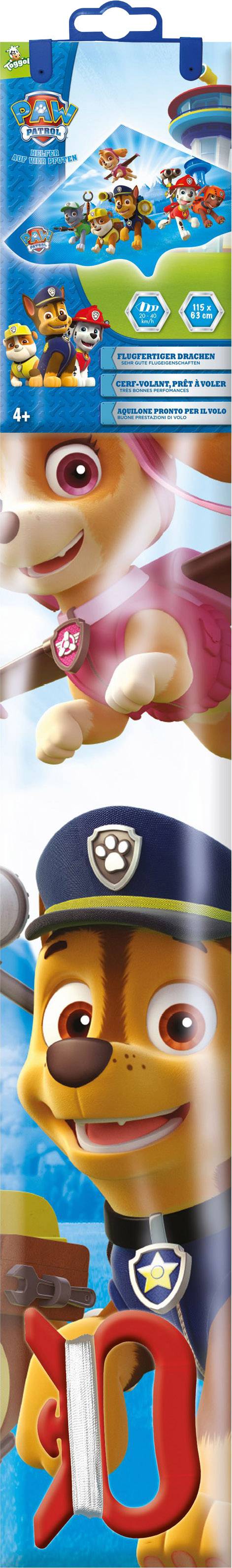Günther Flugspiele Einleiner Drachen Paw Patrol Spannweite (Details) 1150mm Windstärken-Eignung 4 - 6 bft