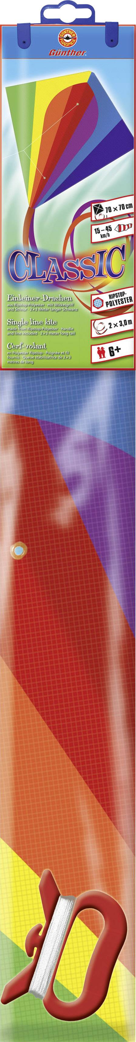 Günther Flugspiele Einleiner Drachen Classic Spannweite (Details) 700mm Windstärken-Eignung 3 - 6 bft
