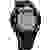 EUROTIME Montre-bracelet radiopiloté(e) 1681987 (Ø x H) 40 mm x 16 mm noir,argent Matériau du boîtier=plastique Matériau