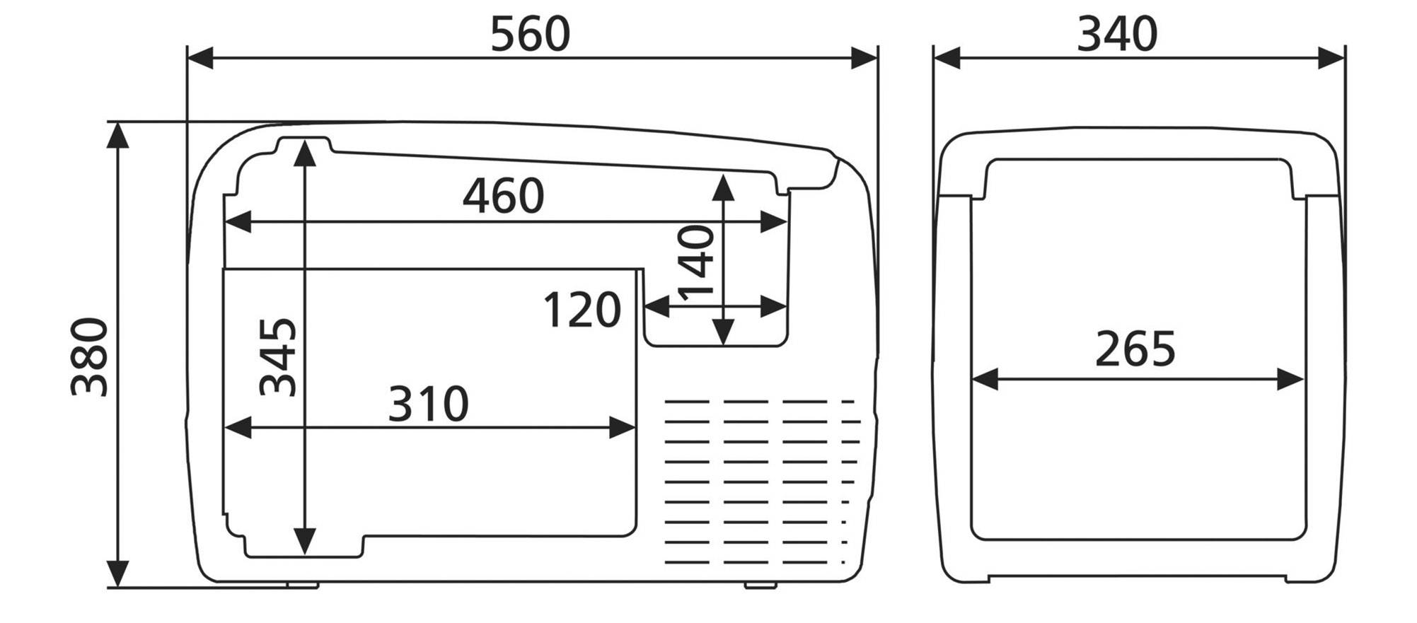 Dometic Group CoolFreeze CDF 36 Kühl- und Gefriertruhe Kompressor 12 V, 24 V Grau 31 l -15 <bis/> +10 °C