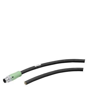 Zwei schwarze Kabel, eines mit einem grünen und silbernen Stecker am Ende. Die Kabel liegen nebeneinander auf einer weißen Fläche.