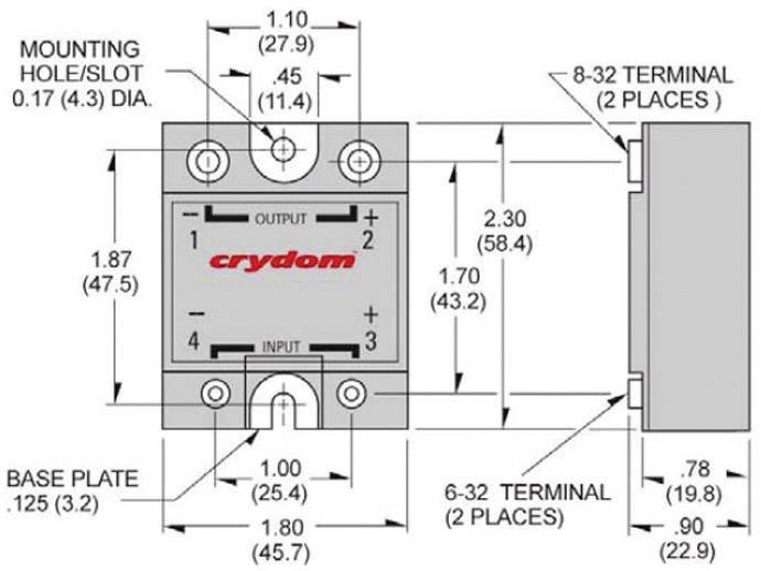 Crydom Halbleiterrelais D1D40 40 A Schaltspannung (max.): 100 V/DC 1 St.