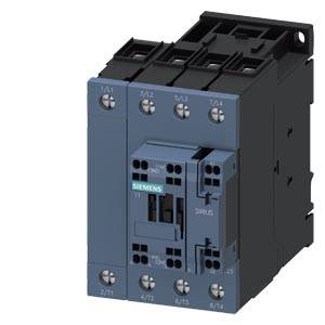 Ein dunkelgrauer elektronischer Schalter mit mehreren Anschlüssen und einer blauen Aufschrift, möglicherweise ein Industrieschütz.
