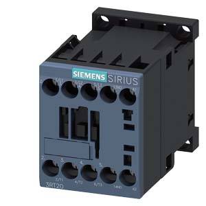 Industrieller Leistungsschütz von Siemens, blaues Gehäuse, Modell Sirius 3RT2015 mit mehreren Anschlussklemmen.