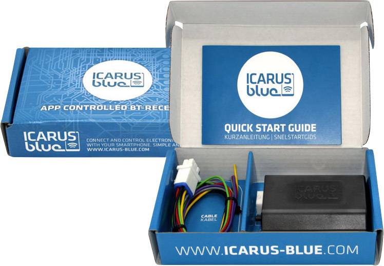 Icarus Blue 90010010 Bluetooth® Fernbedienung 26mm x 87mm x 79mm
