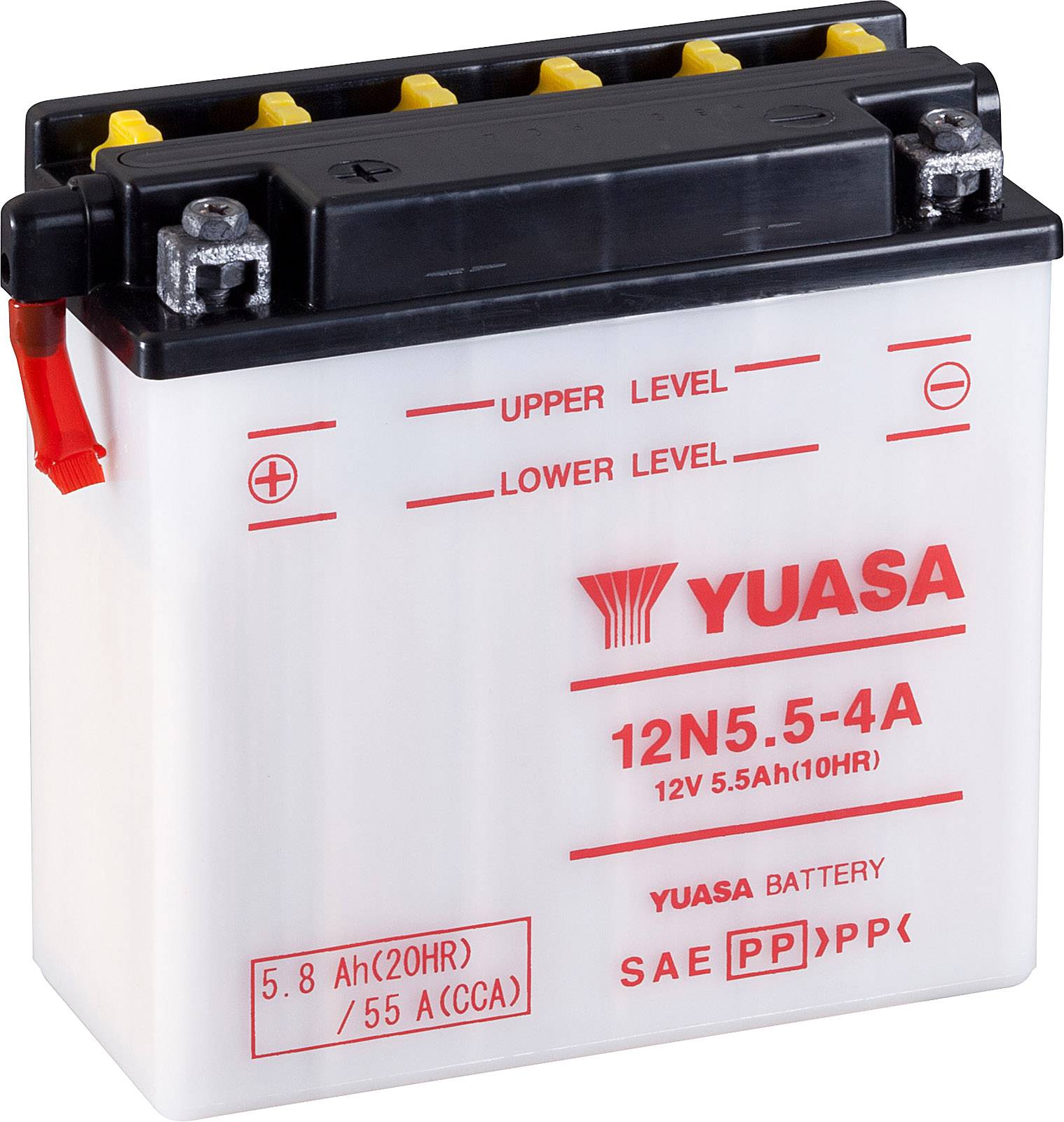 Yuasa 12N5.5-4A Motorradbatterie 12 V 5.5 Ah Poltyp: Schraubklemme Typ 2