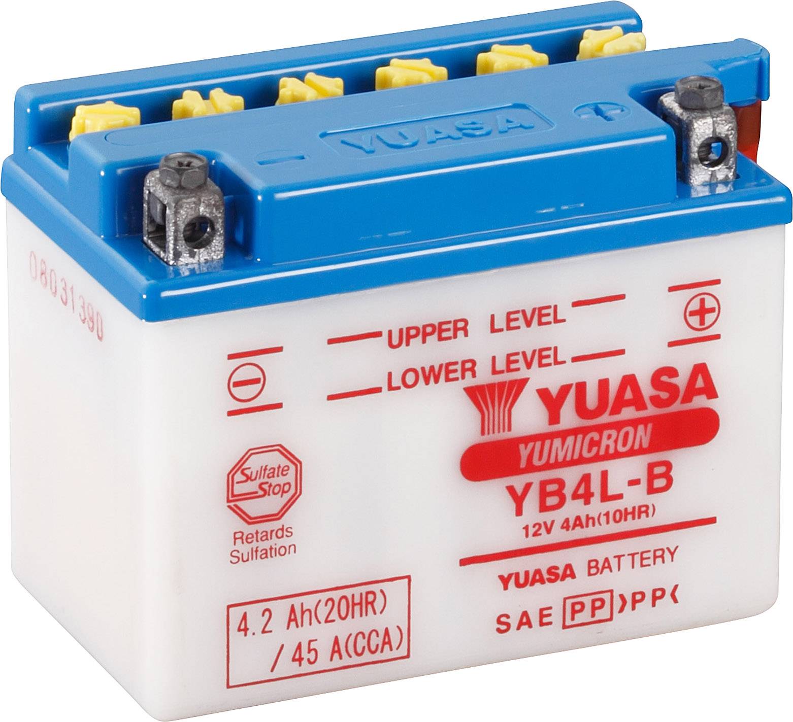 Yuasa YB4LB DC Motorradbatterie 12 V 4 Ah Poltyp: Schraubklemme Typ 5