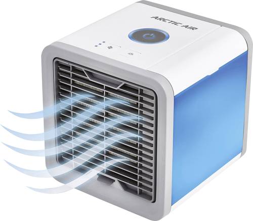 MediaShop Arctic Air Luftkühler 10W (L x B x H) 17 x 17 x 17cm Weiß, Grau mit wählbaren Stimmungs