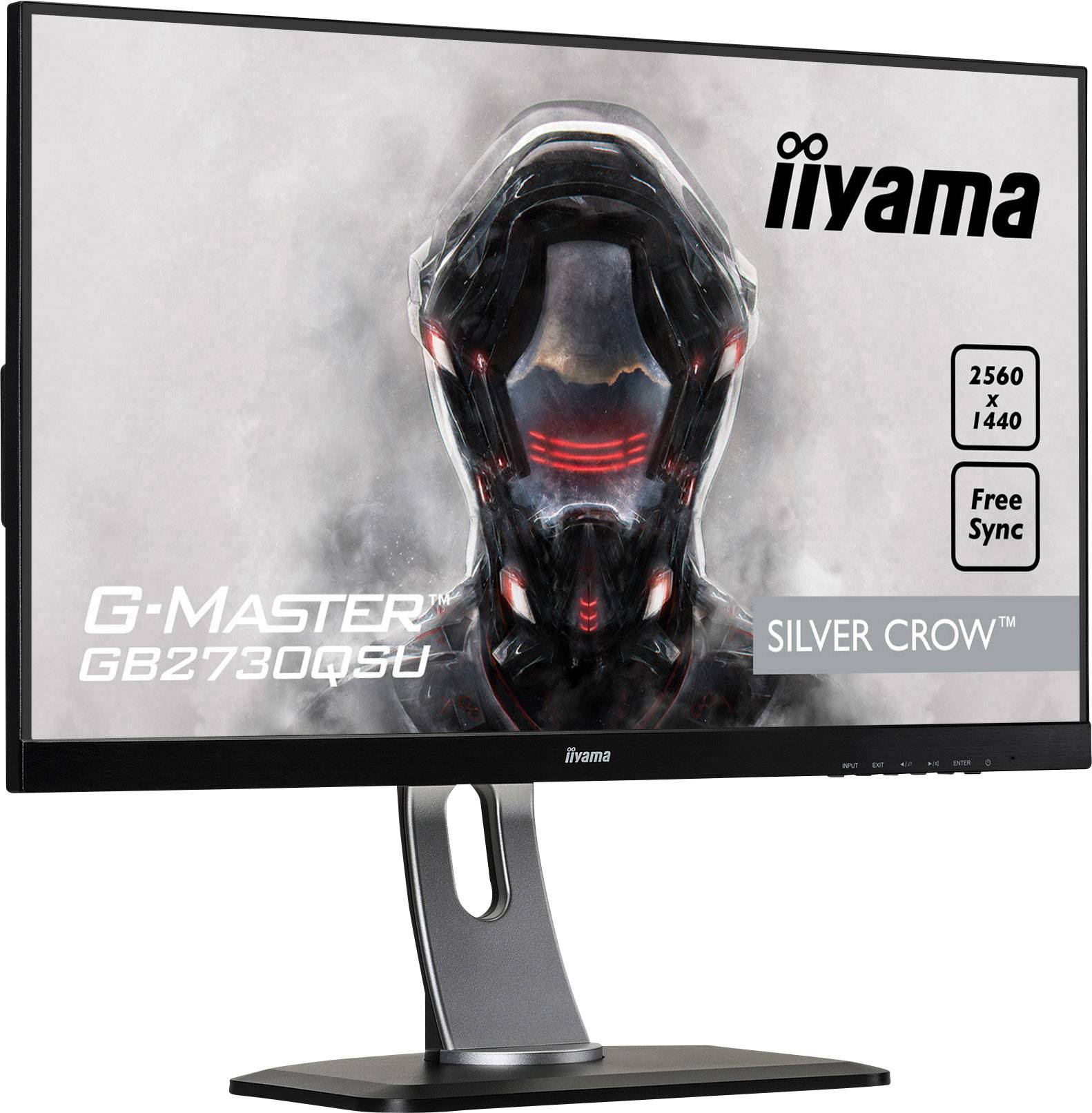 Iiyama G-MASTER GB2730QSU LED-Monitor 68.6cm (27 Zoll) EEK G (A - G) 2560 x 1440 Pixel WQHD 1 ms DVI, HDMI®, DisplayPort, USB 3.2