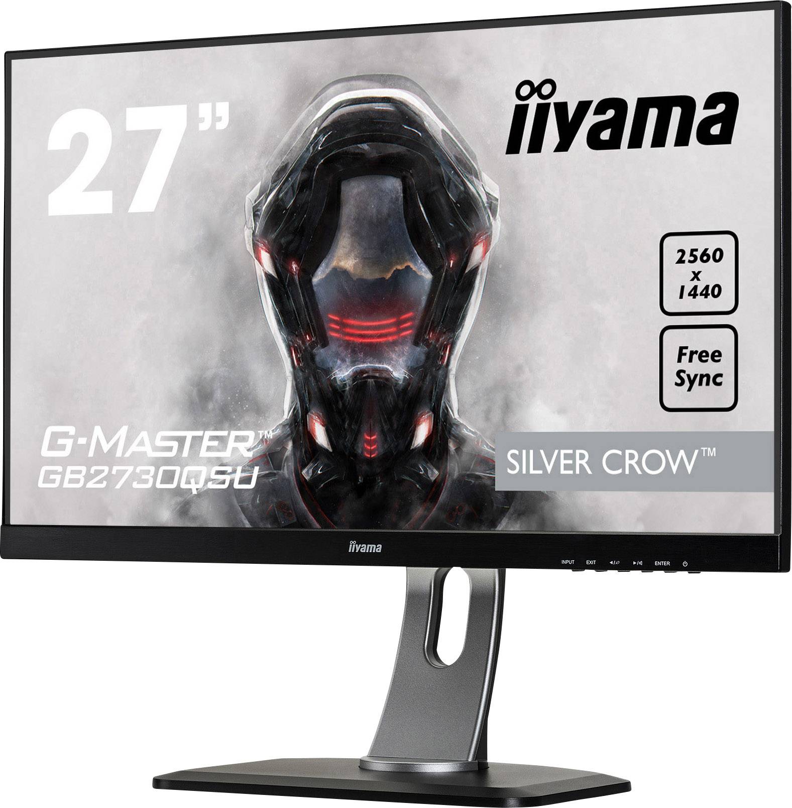 Iiyama G-MASTER GB2730QSU LED-Monitor 68.6cm (27 Zoll) EEK G (A - G) 2560 x 1440 Pixel WQHD 1 ms DVI, HDMI®, DisplayPort, USB 3.2