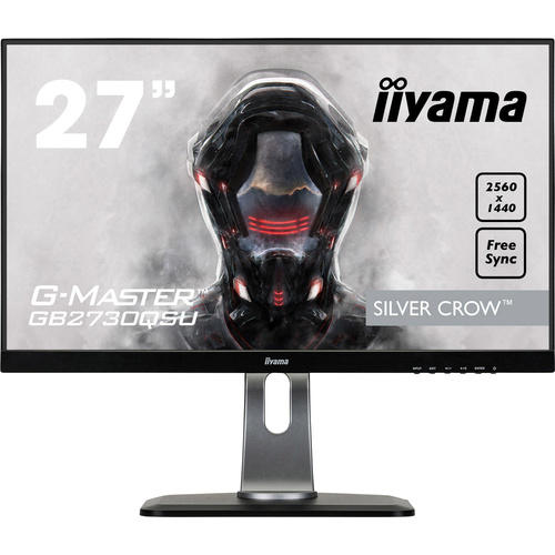 Iiyama G-MASTER GB2730QSU LED-Monitor 68.6cm (27 Zoll) EEK G (A - G) 2560 x 1440 Pixel WQHD 1 ms DVI, HDMI®, DisplayPort, USB 3.2