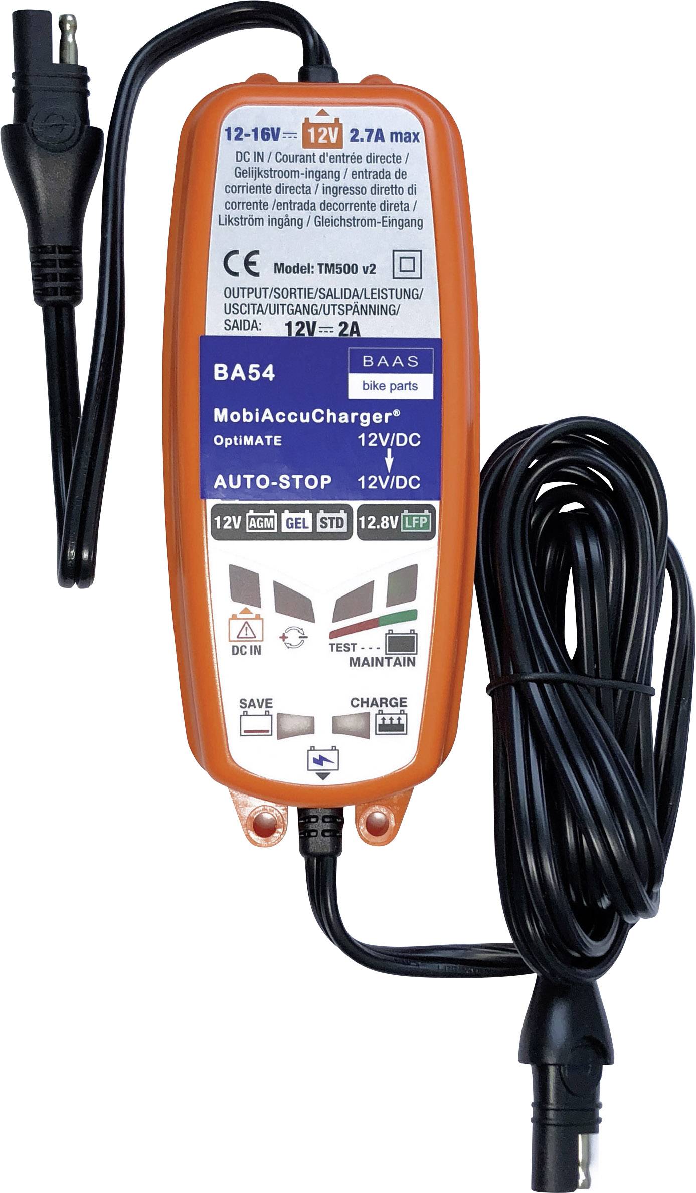 BAAS MobiAccuCharger 12/12V BA54 DC/DC Automatikladegerät, Mobiles DC/DC Automatikladegerät 12V 2A
