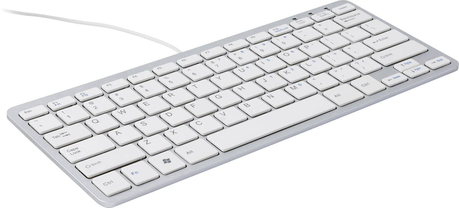 R-GO Tools RGOECQZW USB Tastatur Deutsch, QWERTZ, Windows® Weiß
