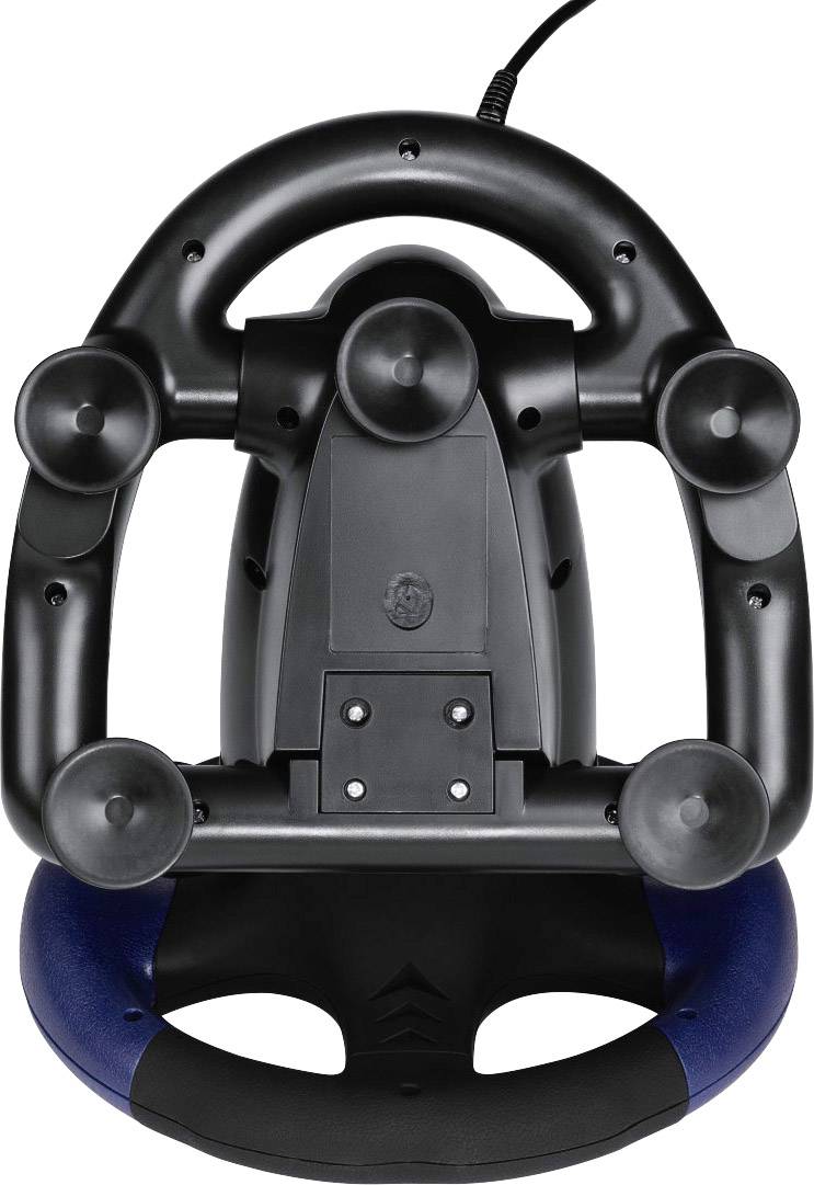 Hama uRage GripZ Lenkrad USB PC Blau, Schwarz inkl. Pedale