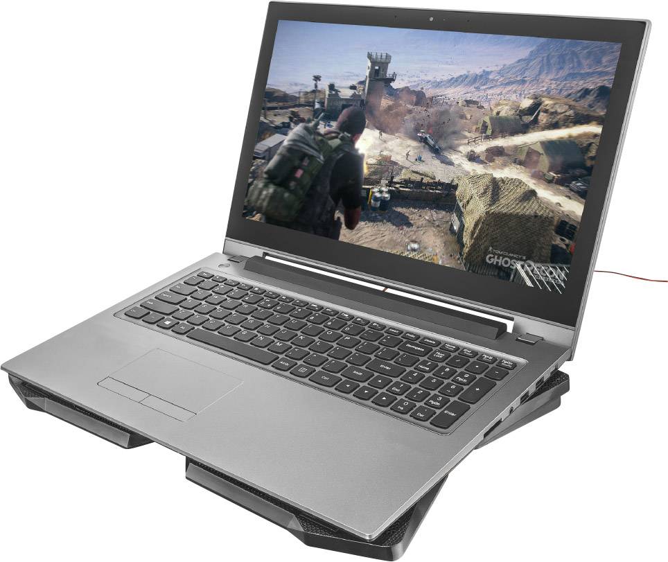 Trust GXT 278 Yozu Notebook-Ständer mit Kühlfunktion höhenverstellbar, regelbare Lüfter