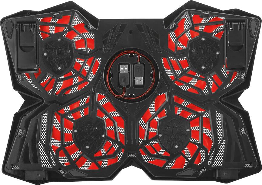 Trust GXT 278 Yozu Notebook-Ständer mit Kühlfunktion höhenverstellbar, regelbare Lüfter