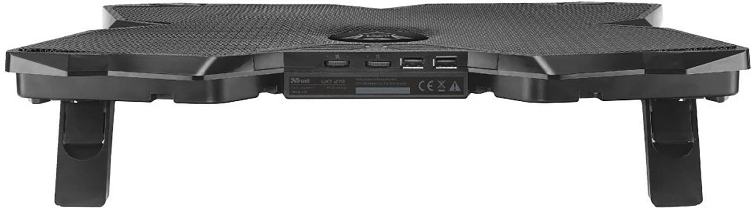 Trust GXT 278 Yozu Notebook-Ständer mit Kühlfunktion höhenverstellbar, regelbare Lüfter