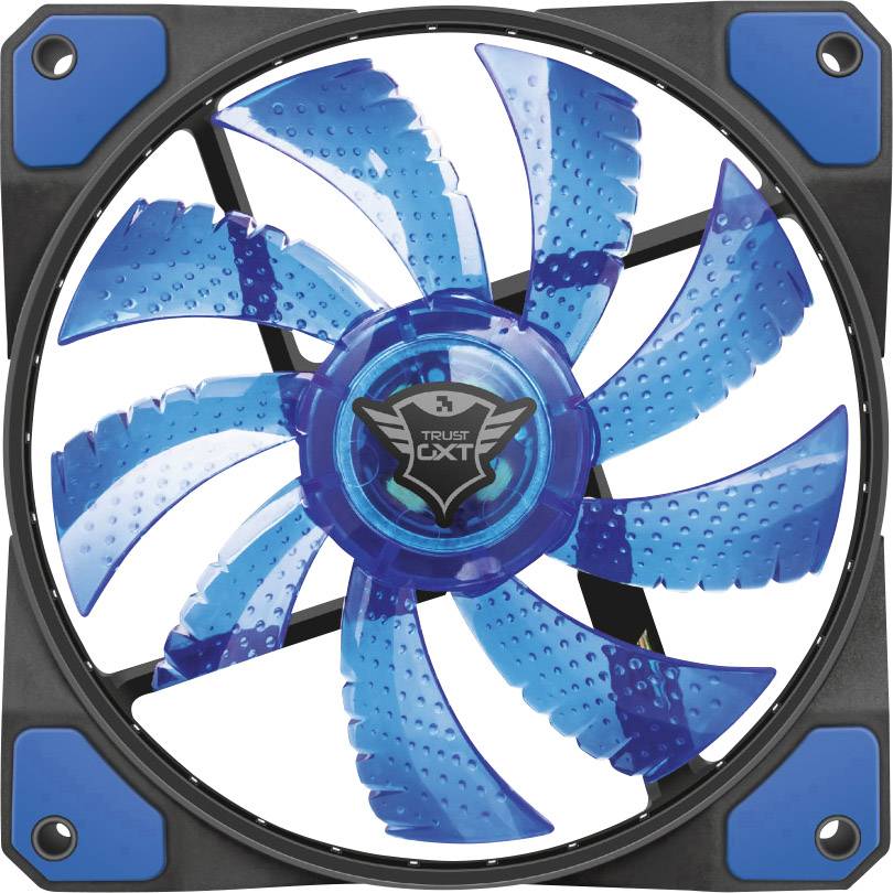 Trust GXT 762B PC-Gehäuse-Lüfter Schwarz, Blau (B x H x T) 120 x 120 x 25mm