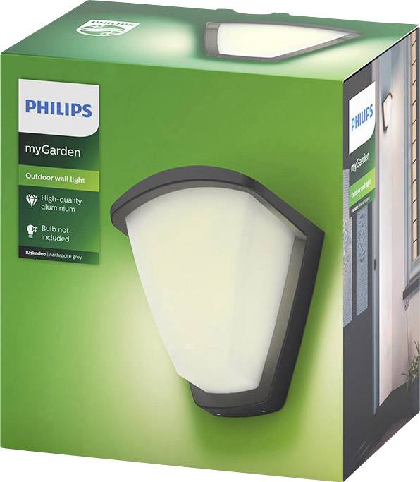 Philips LED Kiskadee 1738393PN Außenwandleuchte LED E27 42W Anthrazit