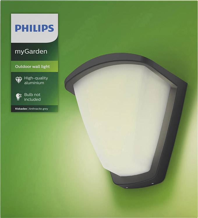 Philips LED Kiskadee 1738393PN Außenwandleuchte LED E27 42W Anthrazit